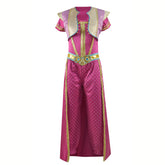 2019 Aladdin Jasmine Costume Outfit Halloween Princess Dress Cospaly